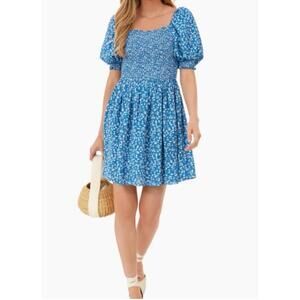 Hyacinth House Hyacinth House Blue Ditsy Floral Pai Mini Dress NWT Small